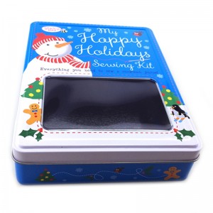 Új design kis téglalap alakú karácsonyi ajándék doboz doboz ablak